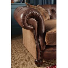 Tetrad Kensington Collection Snuggler Chair Vintage Velvet/Leather Mix