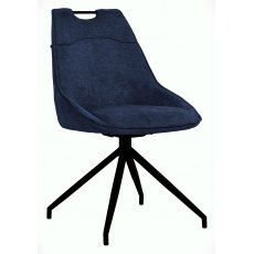 Dallas Swivel Dining Chair in Blue