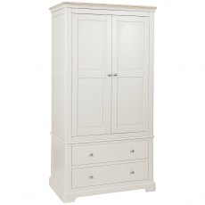 Elmham 2 Drawer Gents Double Wardrobe / GREY MIST