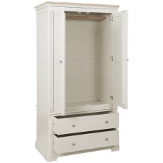 Elmham 2 Drawer Gents Double Wardrobe / GREY MIST