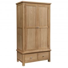 Thetford Double Wardrobe With 2 Drawers / Oak