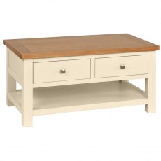 Thetford Dining Collection Coffee Table With 2 Drawers IVORY