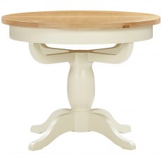 Thetford Dining Collection Round Extending Pedestal Table (100-135cm) IVORY