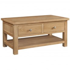 Thetford Dining Collection Coffee Table With 2 Drawers OAK