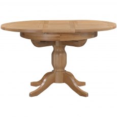 Thetford Dining Collection Round Extending Pedestal Table (100-135cm) OAK