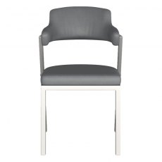 Freya Dining Chair - Grey PU