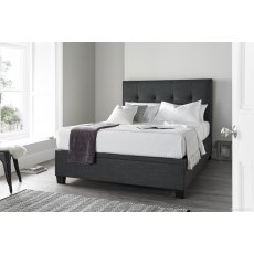 Corsa 135cm Ottoman Storage Bed Pendle Slate Fabric