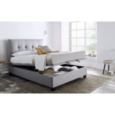 Corsa 135cm Ottoman Storage Bed Marbella Dark Grey Fabric