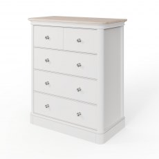 Kentwell Oak Top 3 + 2 Chest - Soft Close Drawers