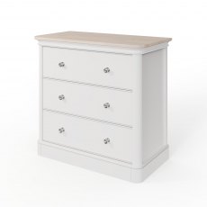 Kentwell Oak Top 3 Drawer Chest - Soft Close Drawers