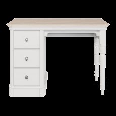 Kentwell Oak Top Single Pedestal Dressing Table - Soft Close Drawers Kentwell Oak Top Single Pedestal Dressing Table - Soft Close Drawers