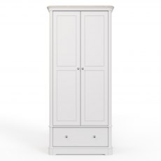 Kentwell Oak Top 2 Door Wardrobe with 1 Drawer - Soft Close Drawers