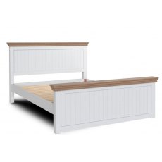 Burford Oak Top 4ft Panel Bed - High Foot End