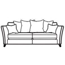 Parker Knoll Harlow Large Sofa - Pillow Back Cushions - A Grdae Fabric