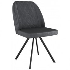 Conrad Collection Swivel Dining Chair - Grey