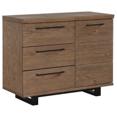 Conrad Collection Small Sideboard - 1 Door 3 Drawer Conrad Collection Small Sideboard - 1 Door 3 Drawer