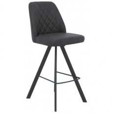 Conrad Collection Swivel Bar Stool - Grey