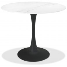 Dali Circular Bistro Table (90cm) - White Sintered Stone