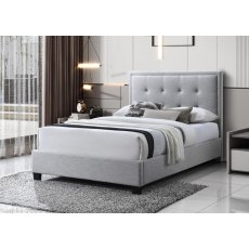 Deco Kingsize Static Bedstead Mambo Stone Fabric Deco Kingsize Static Bedstead Mambo Stone Fabric