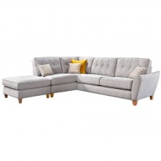 Cromer Small Armless Corner Group LHF 2 Seater Unit With RHF Chaise Inc Footstool Fabric