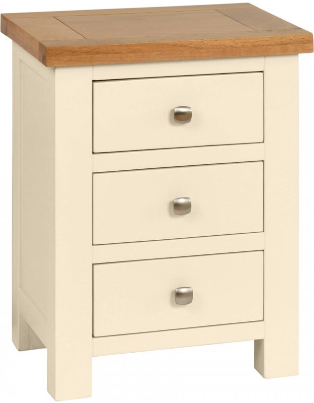 Thetford 3 Drawer Bedside / Ivory