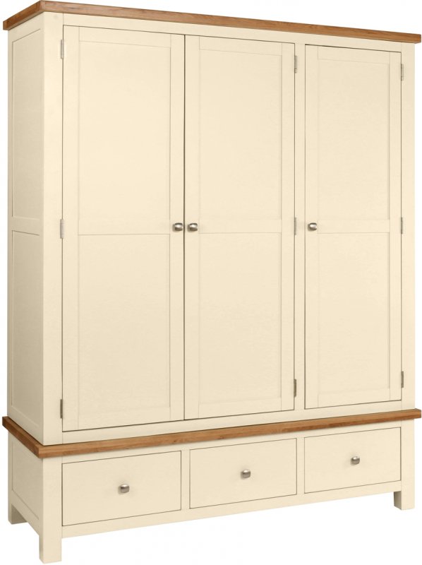 Thetford Triple Robe With 3 Drawers / Ivory