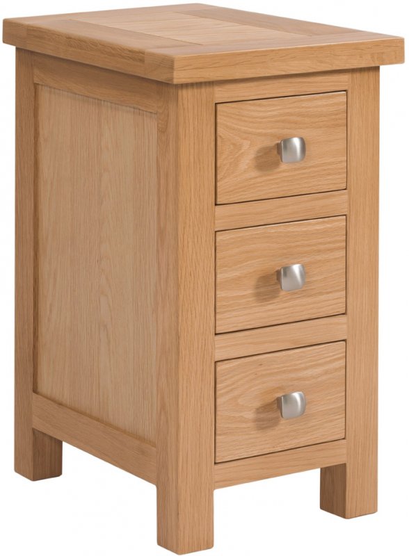 Thetford Compact 3 Drawer Bedside / Oak