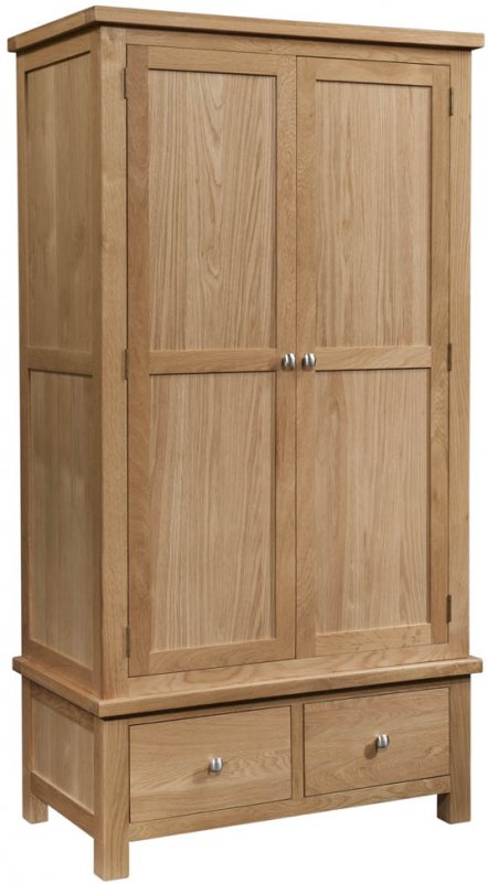 Thetford Double Wardrobe With 2 Drawers / Oak