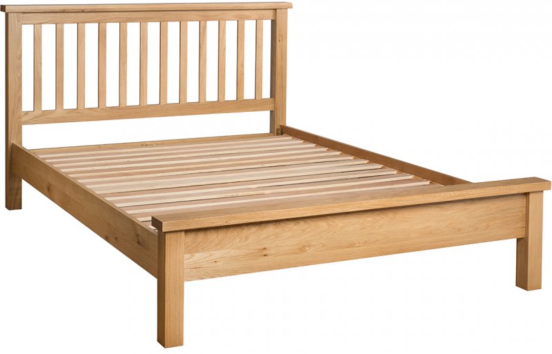 Thetford Double 4'6 Slatted Bedstead With Cap Top / Oak