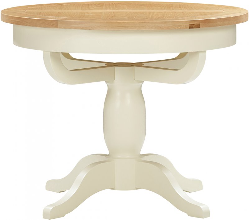 Thetford Dining Collection Round Extending Pedestal Table (100-135cm) IVORY