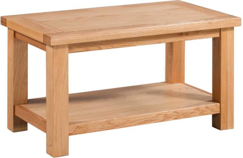 Thetford Dining Collection Small Coffee Table With Shelf OAK