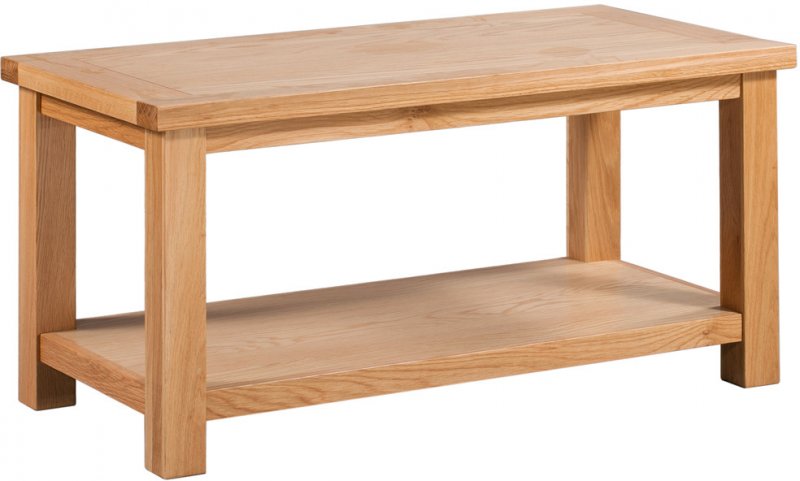 Thetford Dining Collection Large Coffee Table With Shelf OAK