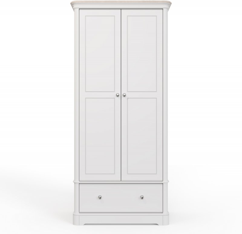 2 Door Wardrobe with 1 Drawer - Soft Close Drawers