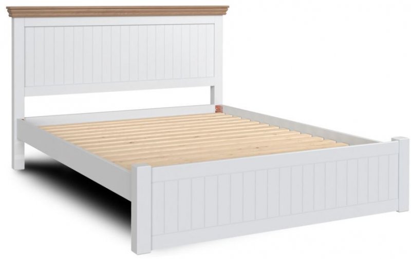 Burford Oak Top Bedroom Collection 4ft Panel Bed - Low Foot End