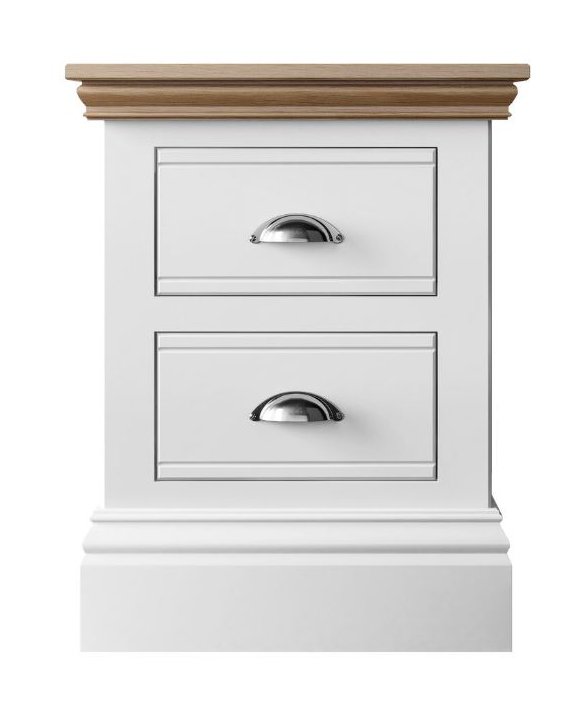 Burford Oak Top Small 2 Drawer Bedside