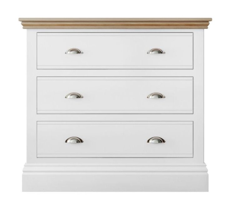 Burford Oak Top Wide 3 Drawer Chest