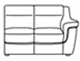 Cosmos 25 SEATER RIGHT ARM Leather Grade - Cat S10