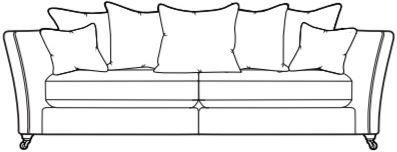 Grand Sofa - Pillow Back Cushions A Fabric