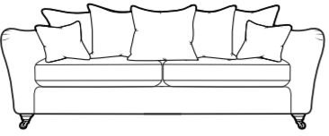 Grand Sofa - Pillow Back Cushions A Fabric / Foam Seats