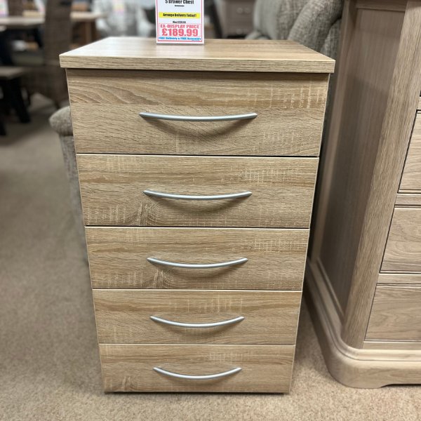 Paris 5 Drawer Chest