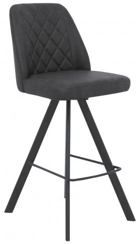 Conrad Collection Swivel Bar Stool - Grey