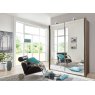 Callisto Plus 150cm Wide 2 doors 2 mirrored doors Plain Front Wooden and Mirrored Doors