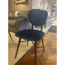 Pair of Stitch Dining Chairs Blue Velvet