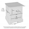 2 Drawer Bedside / GREY MIST