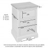 3 Drawer Bedside / GREY MIST