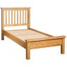 Thetford Single 3'0 Slatted Bedstead With Cap Top / Oak