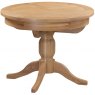 Thetford Dining Collection Round Extending Pedestal Table (100-135cm) OAK