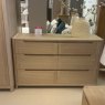 Matera Triple Robe Dressing Table Mirror & Stool 2 x Bedsides Chest of 6 Drawer