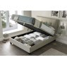 Corsa 135cm Ottoman Storage Bed Pendal Oatmeal Fabric