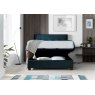 Corsa 135cm Ottoman Storage Bed Deep Ocean Blue Vogue Fabric